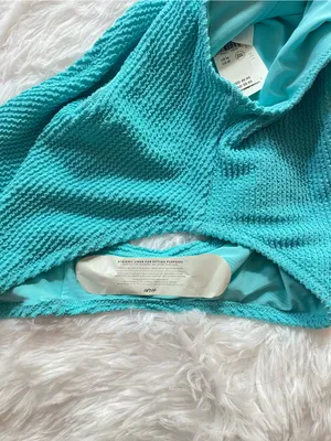 Aerie women’s Turquoise Textured One-Piece Swimsuit 🩱 size M thumbnail 6
