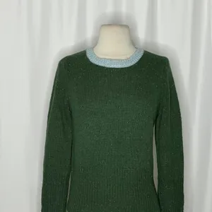 Anthropologie SLEEPING ON SNOW Green Cashmere Wool Button Sweater Knit Small thumbnail 3