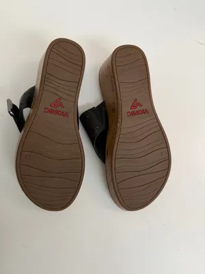 Vionic Sandals Atlantic Anitra Wedge Thong Padded Comfort Travel Beach Black thumbnail 10