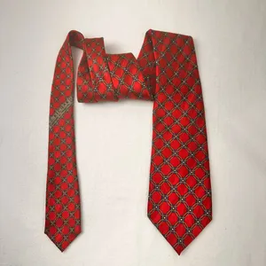 J Z Richards Silk Vintage Tie Men's Geometric Red Necktie Adjustable Curvets thumbnail 3