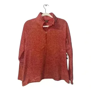 Eddie Bauer Womens‎ Quest Red 1/4 Zip Fleece, Large thumbnail 2