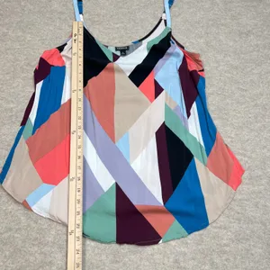 Torrid Geometric Colorblock Camisole Top Womens Sz 0 Multicolor V-Neck‎ Cami EUC thumbnail 5