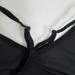 NIKE S Small Dri-Fit Indy Light Support Sports Bra Black Swoosh Logo Women's thumbnail 6