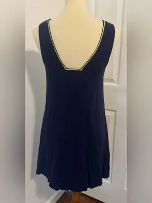 Lilly Pulitzer Owen Trapeze Swing Dress Gold Embellishment Resort Preppy Small thumbnail 2