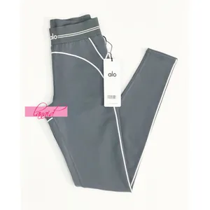 Alo Airbrush High-Waist Heart Throb Legging Steel Grey White Hi-Rise Waisted XS thumbnail 6