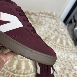 London Rag Womens Zoomer Contrasting Patchwork Chunky Sneakers Maroon NWT thumbnail 4