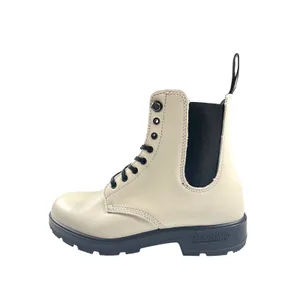 Blundstone Lace-Up Leather Boots Womens US 7 Cream Oat Combat Ankle Boot NEW thumbnail 8