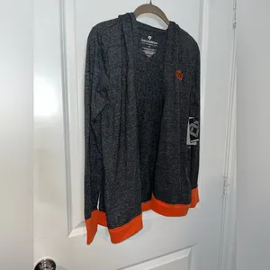 Colosseum NWT Charcoal Oklahoma State Cowboys Steeplechase Hooded Cardigan Sz M thumbnail 6