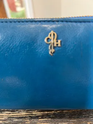 Cole Haan Blue Leather Zip Around Wallet thumbnail 3