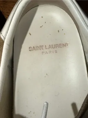 Saint Laurent Court ClassicSL/06 Beige Leather and‎ Suede Low Top Sz 39.5/9-9.5 thumbnail 7