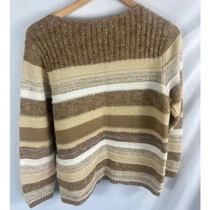 Liz Claiborne Mixed Stripe Knit Sweater Size Large thumbnail 6