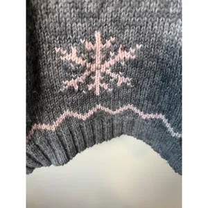 Vintage Best American Clothing Co. Gray Pink Wool Blend‎ Snowflake Sweater M Ski thumbnail 8