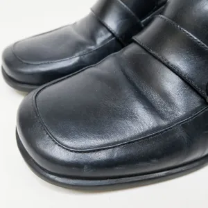 Vintage 90s Bandolino Navy Leather Heeled Loafers thumbnail 7