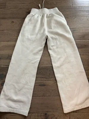 Nike wide leg, baggy cream, sweat sweatpants no flaws thumbnail 4