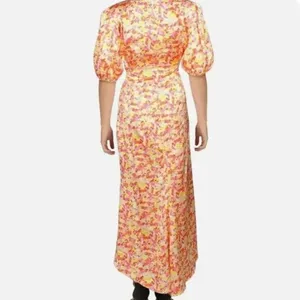Lini Amalia Midi Dress‎ High Low Hem Yellow Multi Women's Size Large thumbnail 2