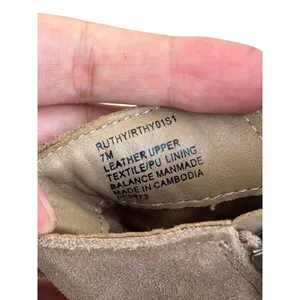 Steve Madden Ruthy Tan Suede Ankle Boots Block Heel Side Zip Size 7 thumbnail 6
