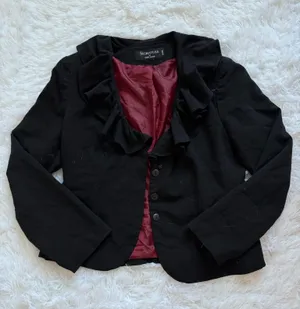 Ruffle blazer Black Size XL thumbnail 1