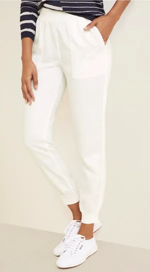Faherty Arlie Day Joggers in White thumbnail 1