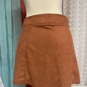 American Eagle miniskirt - camel suede feel like new condition! Juniors. thumbnail 3