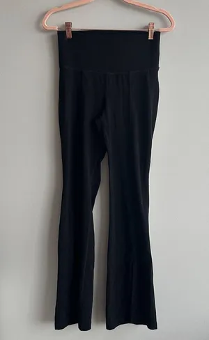 Aritzia butter black flare legging split hem thumbnail 2