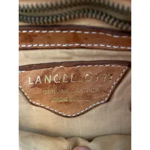 Langellotti Woven Leather Crossbody Bag Brown Made Italy Boho Cognac thumbnail 4