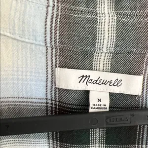 NWOT madewell Popover Shirt in Plaid thumbnail 7