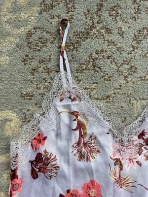 Victoria’s Secret Floral Satin & Lace Nightgown Slip Dress Purple Small thumbnail 3