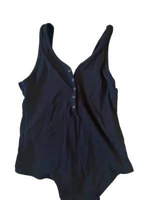 ABERCROMBIE & FITCH Soft Collection Black Bodysuit Size L thumbnail 3