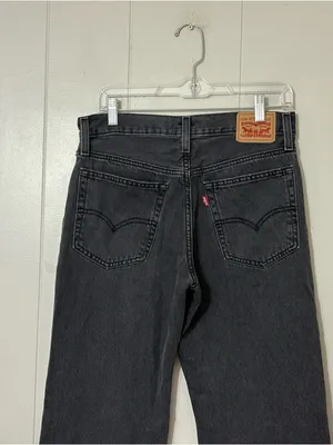 Levi’s 94 Baggy Bootcut Jeans Black Wash Size 28 Y2K thumbnail 7