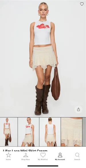 Princess Polly Skirt White thumbnail 3