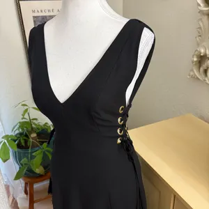 FINDERS KEEPERS Black Amos Dress Size Slits Cut Outs Lace Up‎ Maxi Size Small thumbnail 5