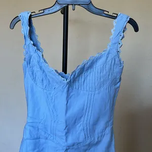 HOUSE OF CB 'Tilly'‎ Blue Pin Tuck Mini Dress NWOT size XS thumbnail 7