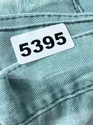 Free People Size 26 Green / Blue Denim Cutoff Shorts thumbnail 7
