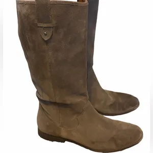 FRYE AND CO. Women's Suede Knee-High Boots in Brown thumbnail 1