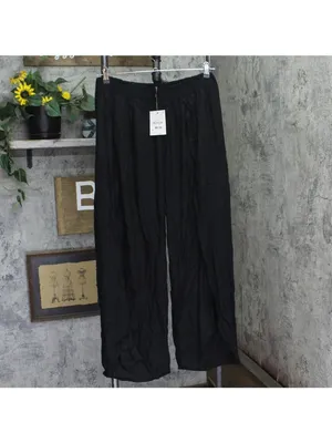 NWT Raviya Womens Front-Slit Cover Up Pants 75367 Black XL thumbnail 5