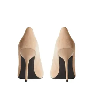 REISS Pointed Toe suede Pump in cream beige NEW thumbnail 4