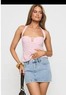 Princess Polly Denim Mini Skirt thumbnail 1