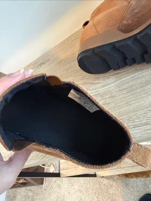 Sorel Evie II Chelsea Wedge Brown Leather Slip On Bootie, 10.5 thumbnail 9