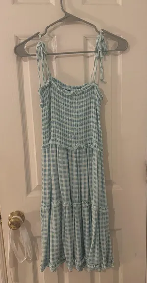 Wild Fable Gingham Sundress Pastel thumbnail 1