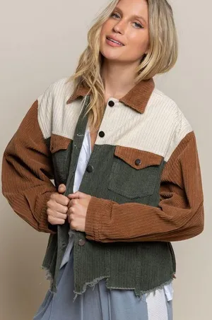 Not Your Boyfriend's Color Block Corduroy Jacket thumbnail 2
