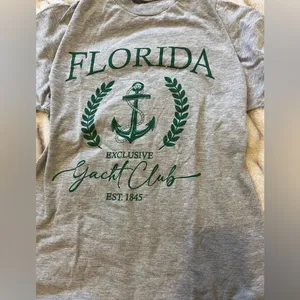 Gray Florida Yacht Club Short Sleeve Tee thumbnail 2