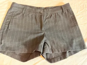 Brandy Melville Black Pinstripe Tailored Shorts Trouser Style thumbnail 1