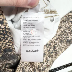 Free People We The Free Snakeskin Skinny Jeans Womens Size 28 Brown Animal Print thumbnail 9