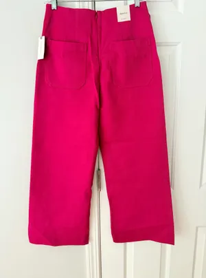 Anthropologie Maeve The Colette Bow-Waist Crop Wide-Leg Pants, Size 28 thumbnail 10