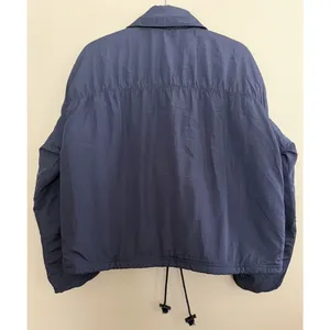 Free People Movement‎ Off The Bleachers Coaches Jacket Navy Blue Women's Small thumbnail 2