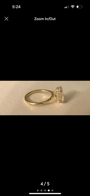 Engagement ring for travel Gold Size 7.5 thumbnail 4