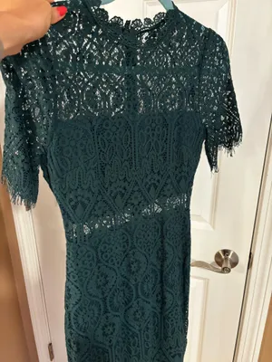 Lulus green lace dress size 4 thumbnail 2