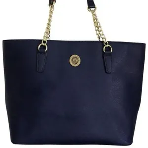 Anne Klein Dark Blue Leather Shoulder Bag thumbnail 1