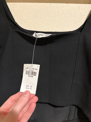 Abercrombie & Fitch Black Long Sleeve Corset Crop Top thumbnail 10