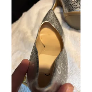 Guess Womens Silver Metallic G Logo Pointed Toe Stiletto Pumps Heels Size 8.5 thumbnail 5